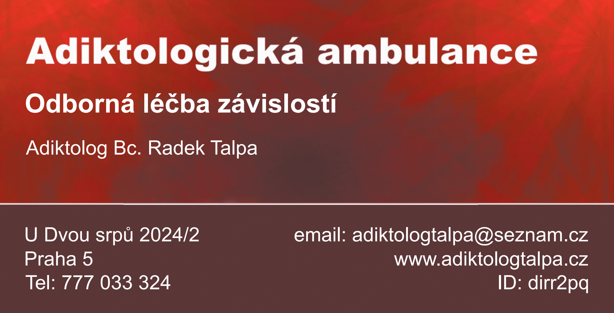 Adiktologická ambulance Bc. Radek Talpa